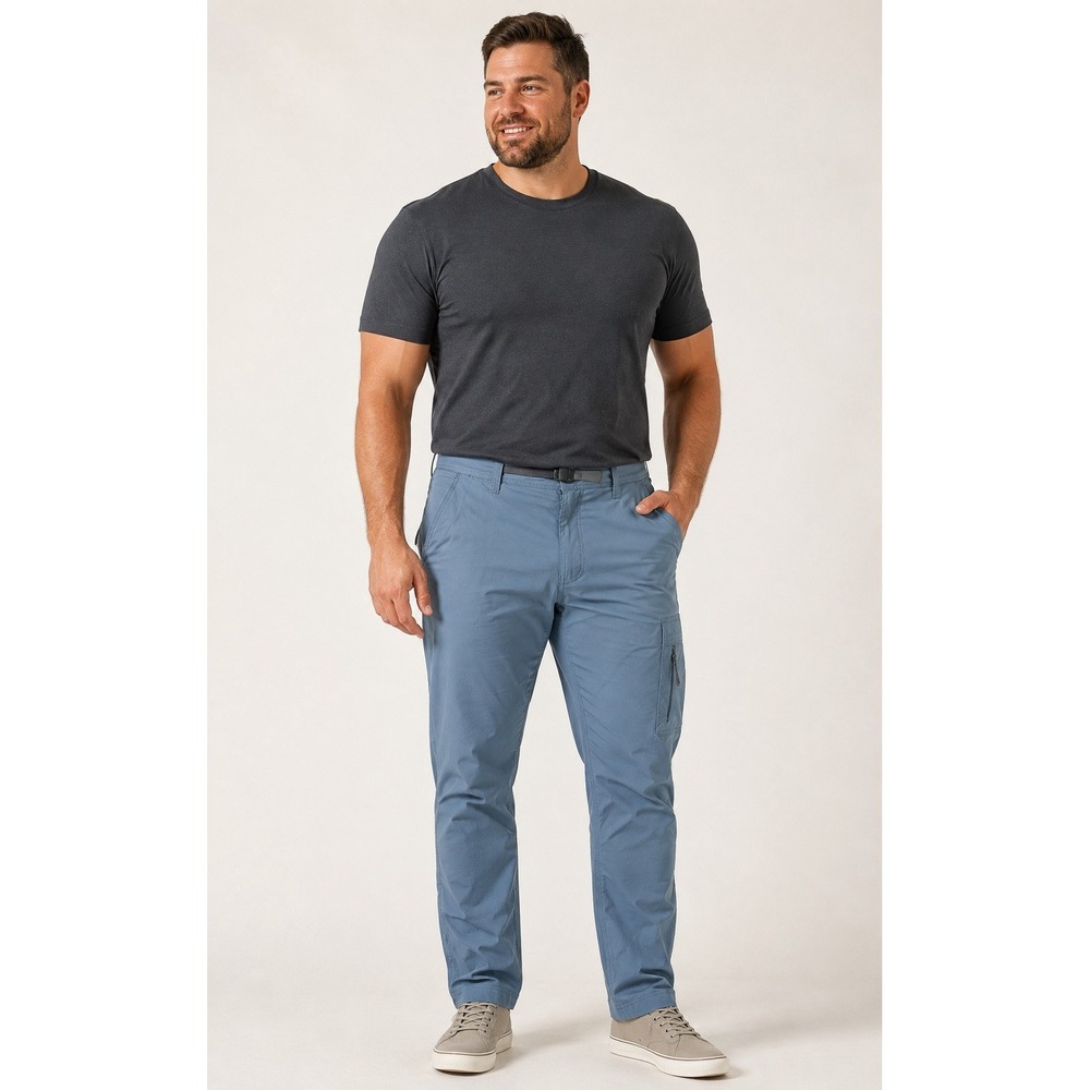 prAna Stretch Zion Slim Pant II Men's 42x30 Grey Blue Hiking Pants NWT